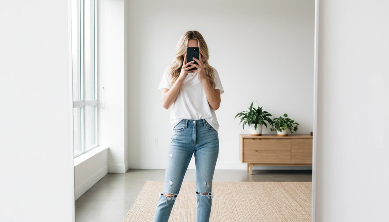 Ideal photo setup for virtual try-on with good lighting